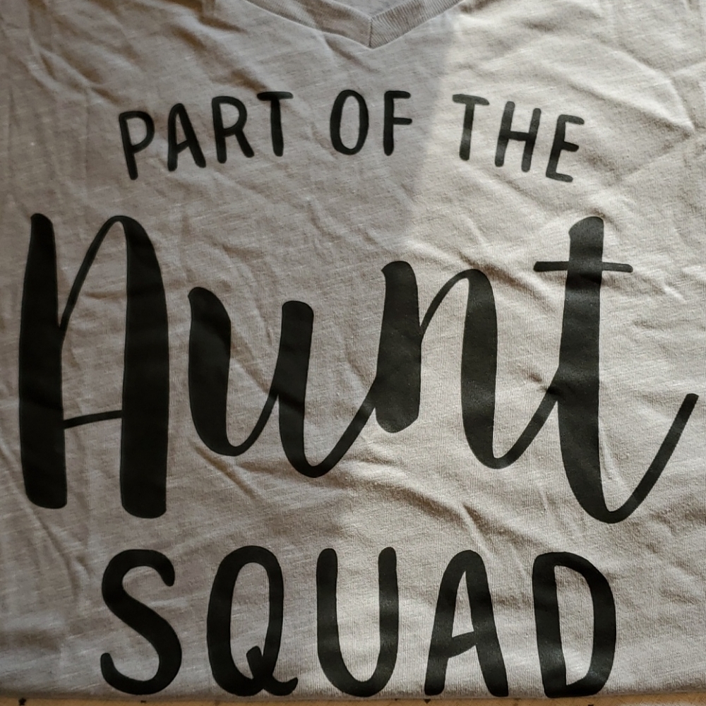 Gray "Aunt" V-Neck Tee